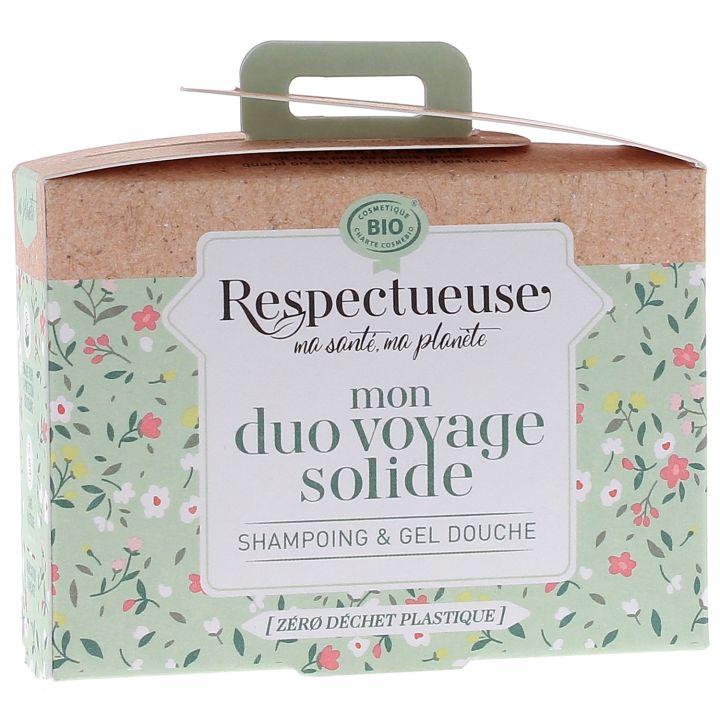 Mon duo voyage solide bio Respectueuse - 2 savons solides de 35g