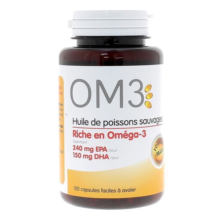 OM3 Huile de poisson riche en oméga 3 - 120 capsules