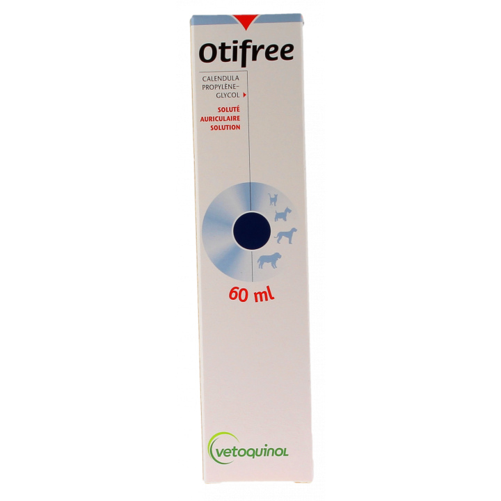 Otifree soluté oriculaire pour les chiens et les chats Vetoquinol - flacon de 60ml