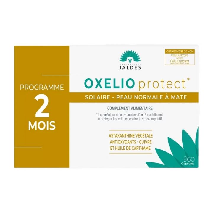 Oxelio Protect solaire peau normale à mate Jaldes - boîte de 60 capsules