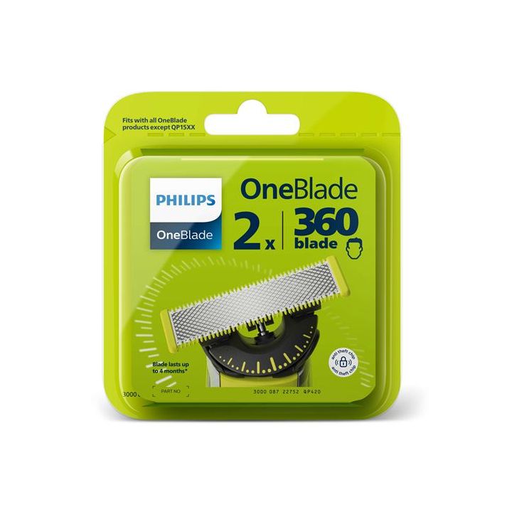 Lames de rechange One Blade QP420/50 Philips - 2 lames