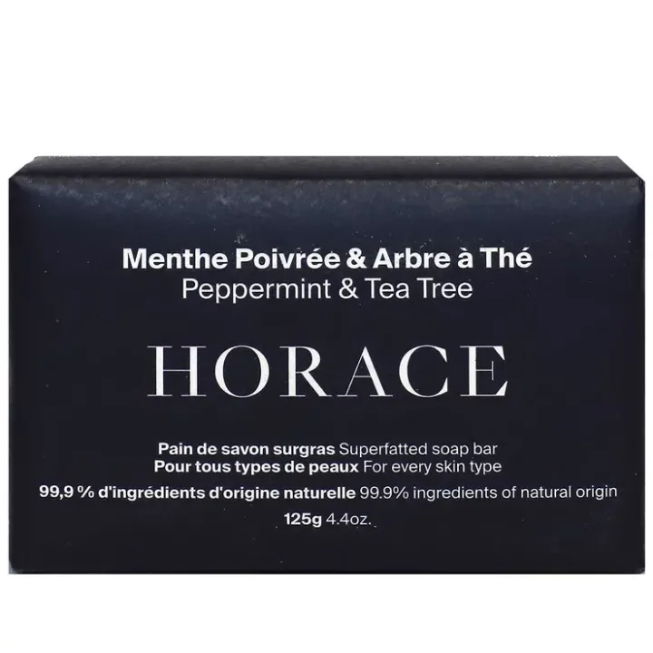 Pain de savon surgras menthe poivrée & arbre à thé Horace - pain de 125g