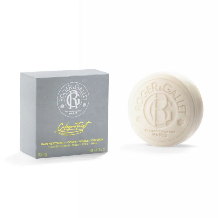 Pain nettoyant 3 en 1 Cologne Twist Roger & Gallet - pain de 100g