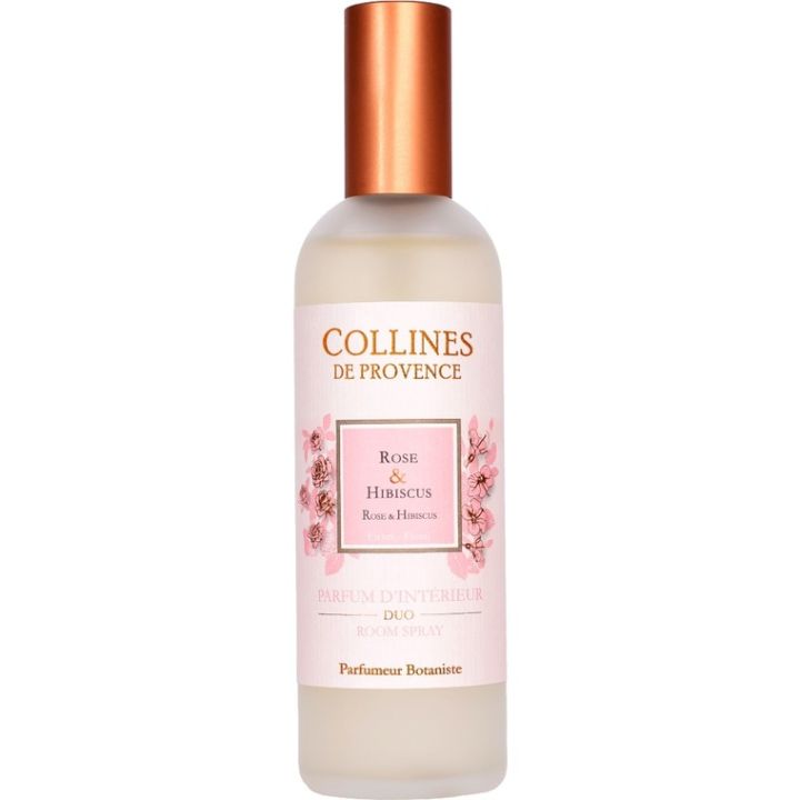 Parfum d'intérieur Rose & Hibiscus Collines de Provence - spray de 100 ml