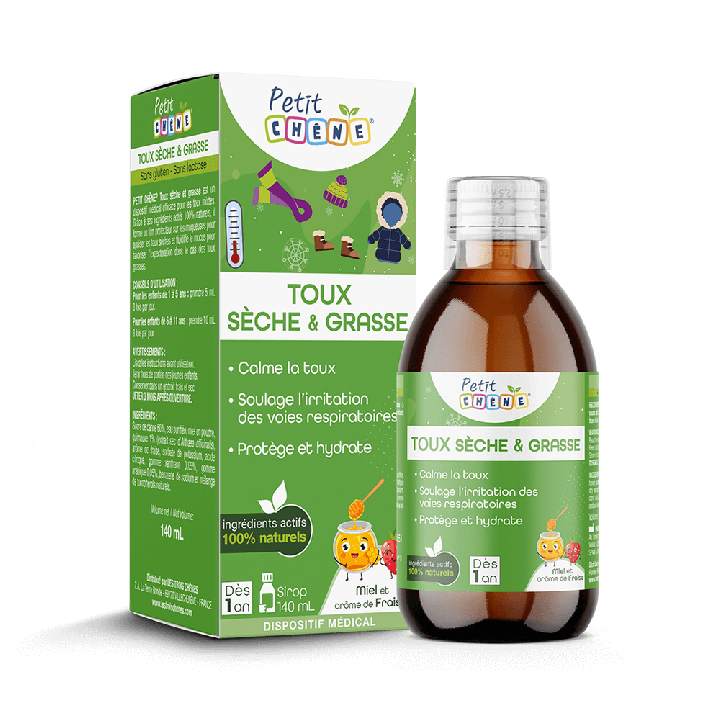 Petit Chêne Toux sèche & grasse Les 3 Chênes - flacon de 140ml