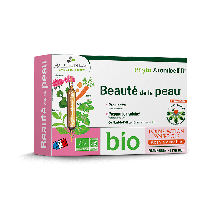 Phyto Aromicell'R bio Beauté de la peau Les 3 Chênes - boîte de 20 ampoules de 10ml