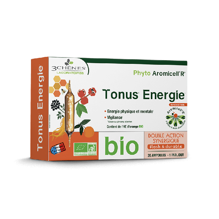 Phyto Aromicell'R bio Tonus énergie Les 3 Chênes - boîte de 20 ampoules de 10ml