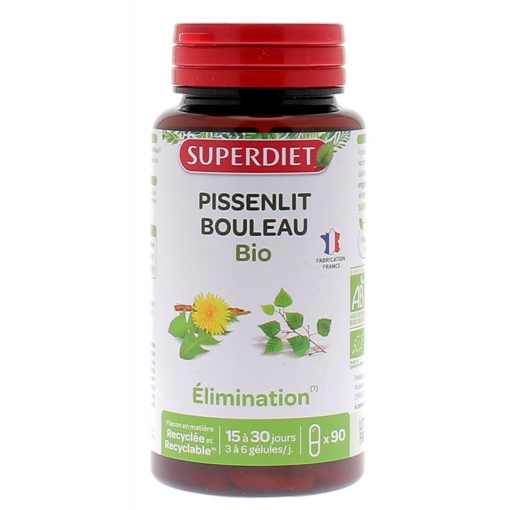 Pissenlit bouleau bio Super Diet - boîte de 90 gélules