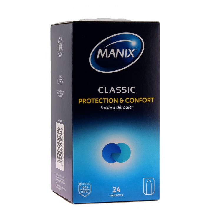 Préservatifs Classic protection et confort Manix - boite de 24 préservatifs