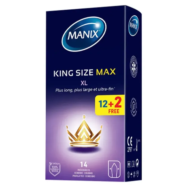 Préservatifs King size max XL Manix - boite de 12 préservatifs + 2 offerts