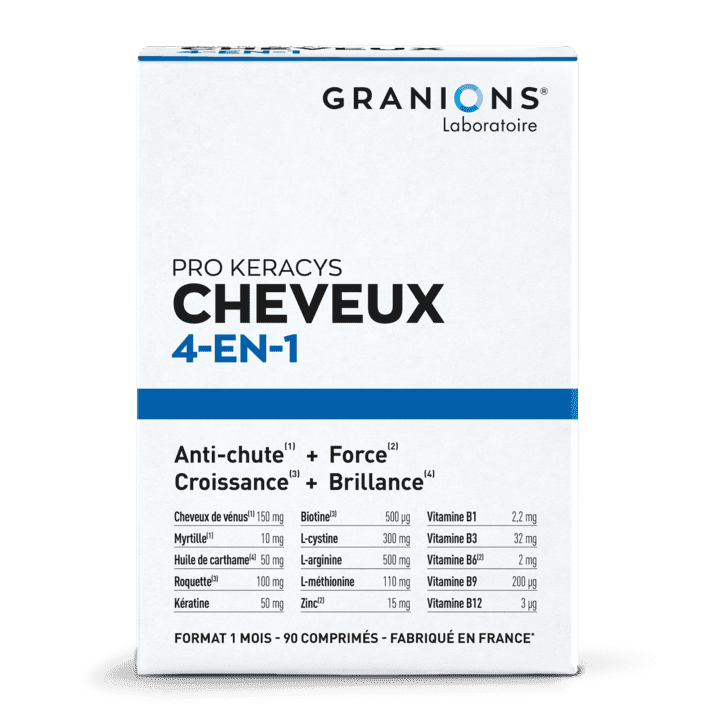 Pro Keracys cheveux 4en1 Granions - boite de 90 comprimés