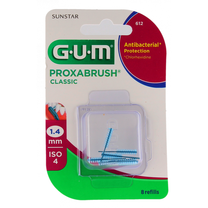 Proxabrush Recharges brossettes interdentaires 1.4mm Gum - boîte de 8 recharges