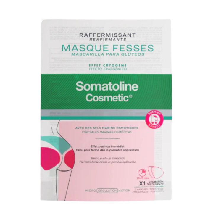 Masque fesses raffermissant tissu effet push-up Somatoline Cosmetic - sachet de 2 masques