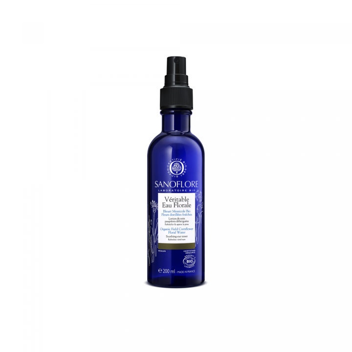 Véritable eau florale bleuet messicole bio Sanoflore - spray de 200 ml