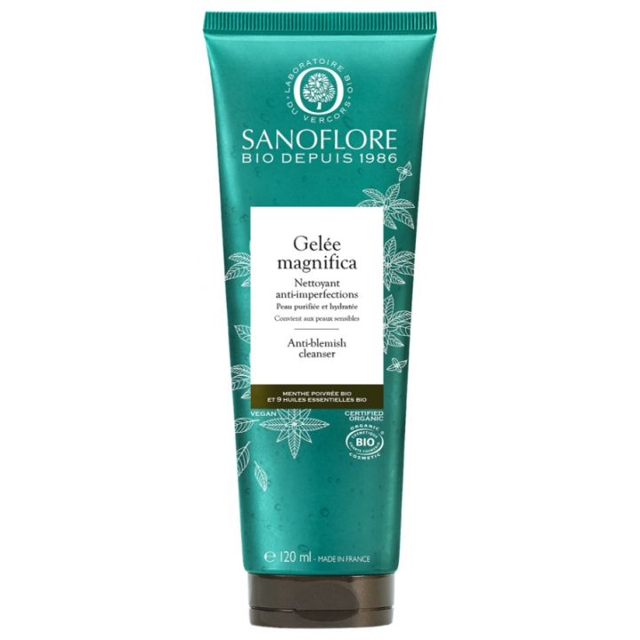 Gelée magnifica nettoyant anti-imperfections bio Sanoflore - tube de 120 ml