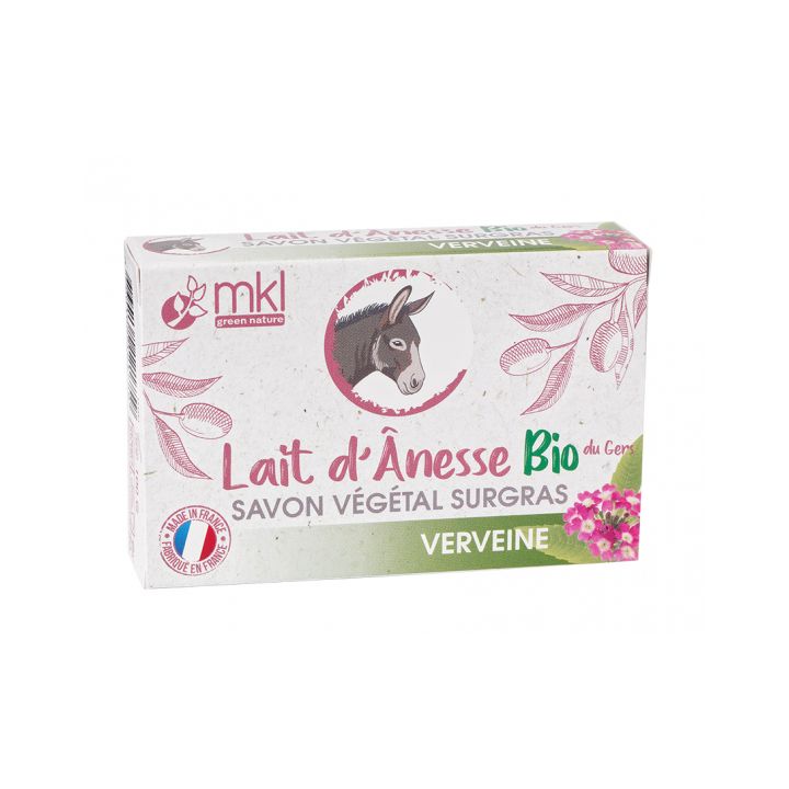 Savon au lait d'anêsse verveine bio MKL Green Nature - pain de 100g