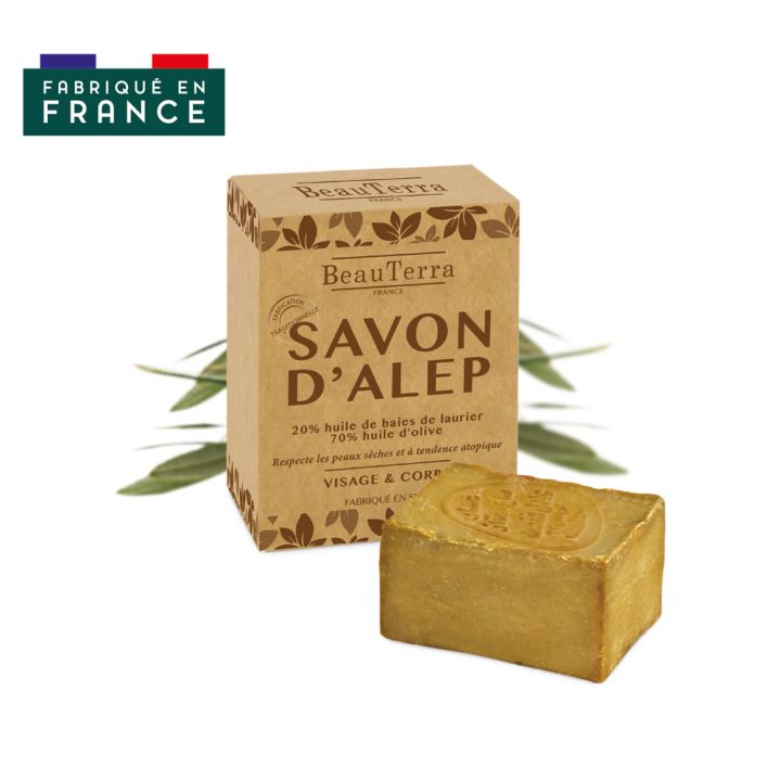 Savon d'Alep Traditionnel Beauterra - pain de 190 g