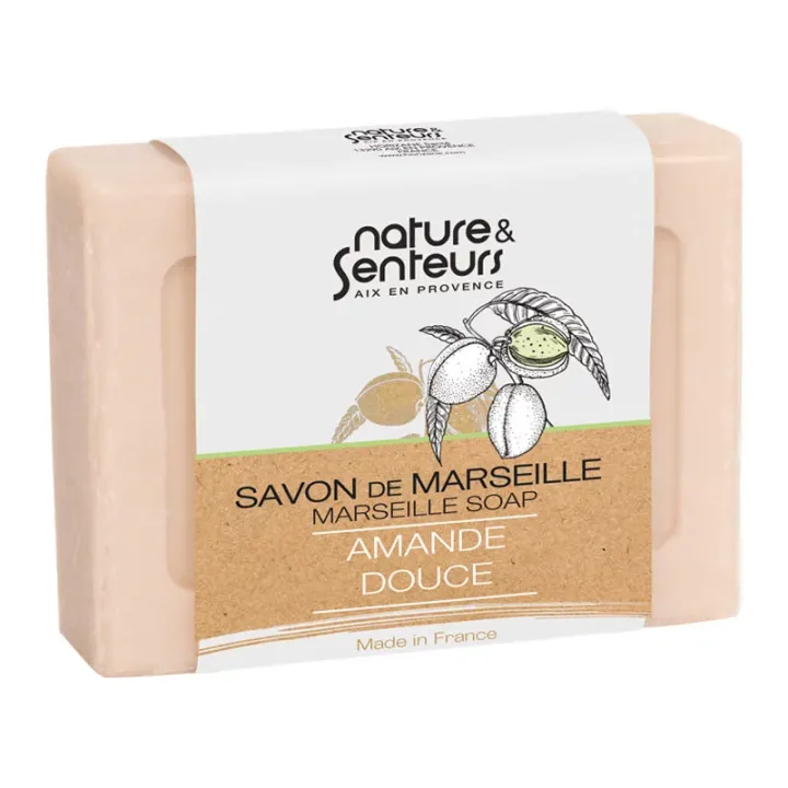 Savon de Marseille parfumé à l'amande douce Nature & Senteurs - pain de 100g