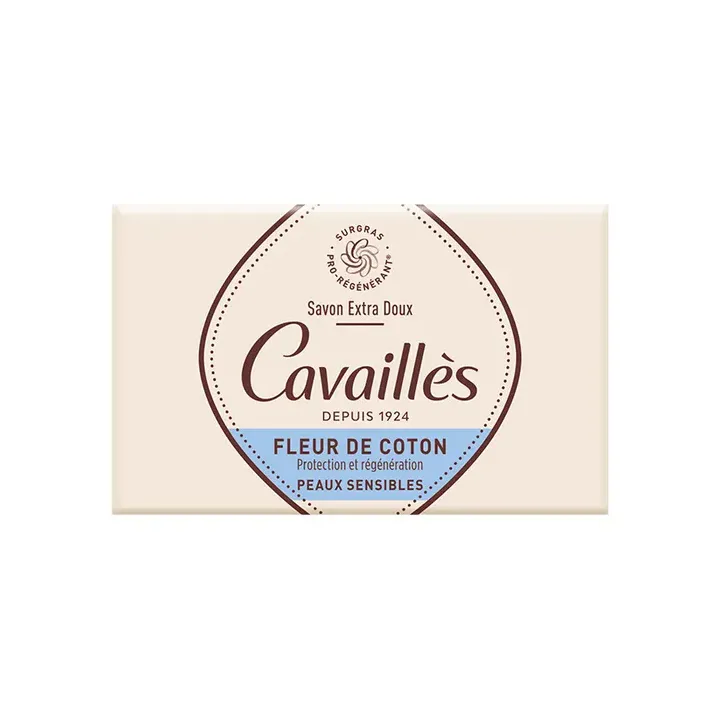 Savon extra-doux fleur de coton Rogé Cavaillès - pain de 150g