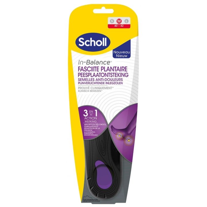 Semelles In-Balance anti-douleurs fasciite plantaire Scholl - 1 paire