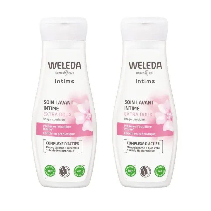 Soin lavant intime extra-doux Weleda - lot de 2 tubes de 200ml