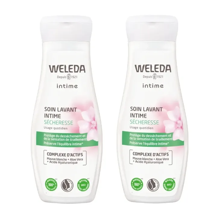 Soin lavant intime sécheresse bio Weleda - lot de 2 flacons de 200ml