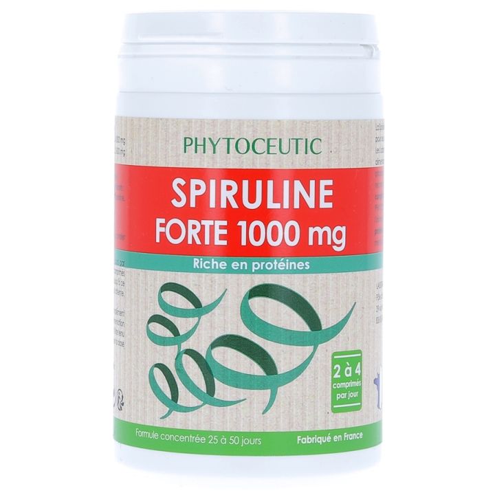 Spiruline forte 1000 mg Phytoceutic - boîte de 100 comprimés