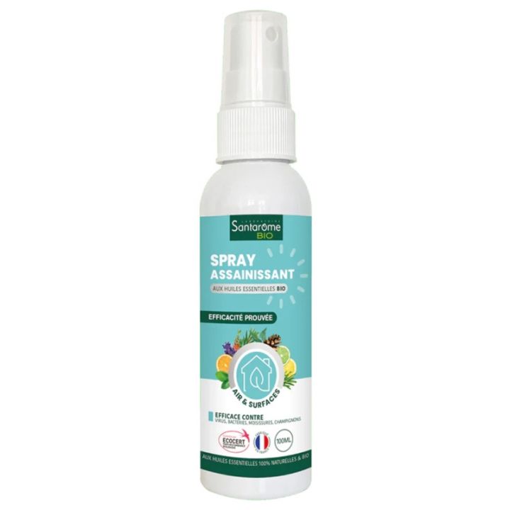 Spray assainissant aux huiles essentielles bio Santarome - spray de 100ml