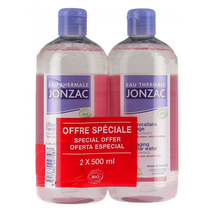 Eau micellaire anti-âge Eau Thermale Jonzac - lot de 2 flacons de 500ml