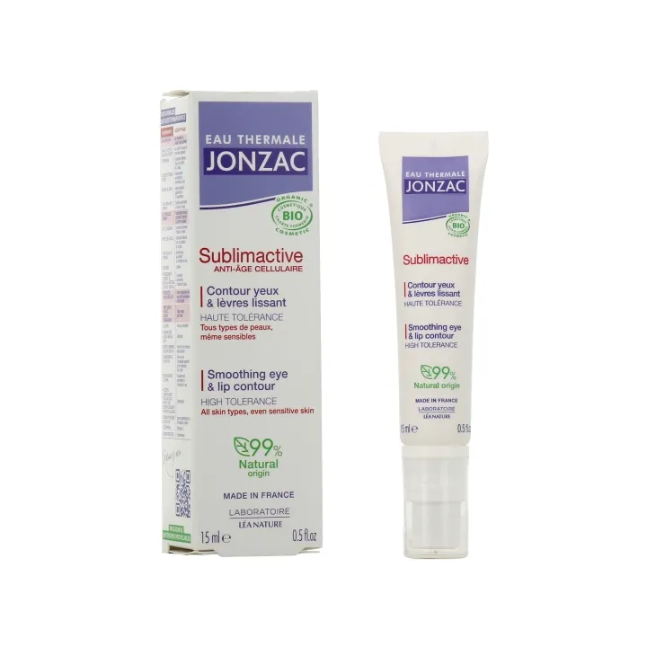 Sublimactive Contour yeux-lèvres lissant Eau Thermale Jonzac - flacon-pompe de 15 ml