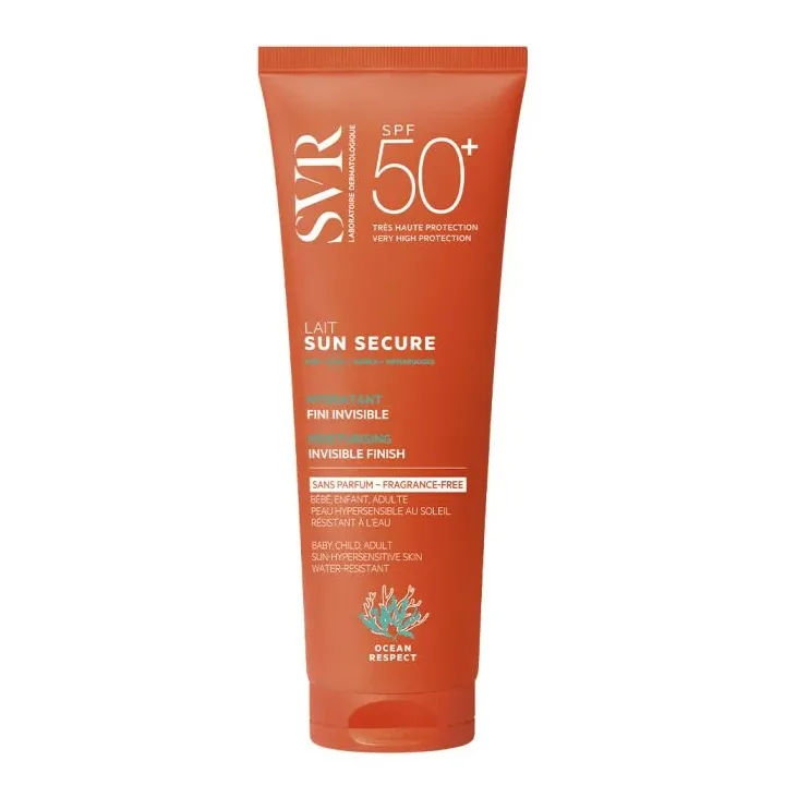 Sun Secure Lait hydratant sans parfum SPF50+ SVR - tube de 250ml