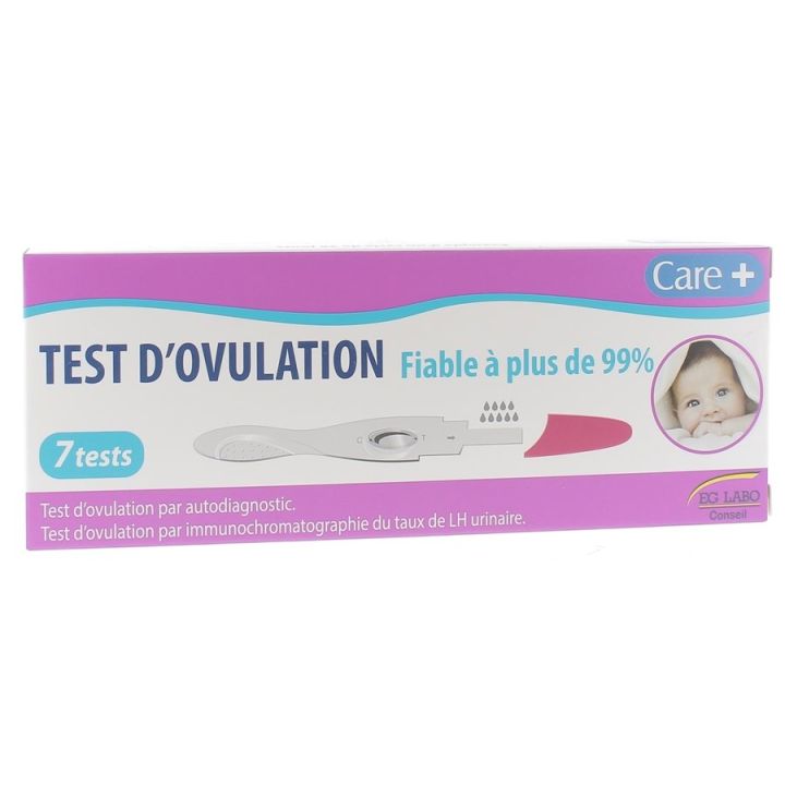 Test d'ovulation care+ EG Labo - boite de 7 tests