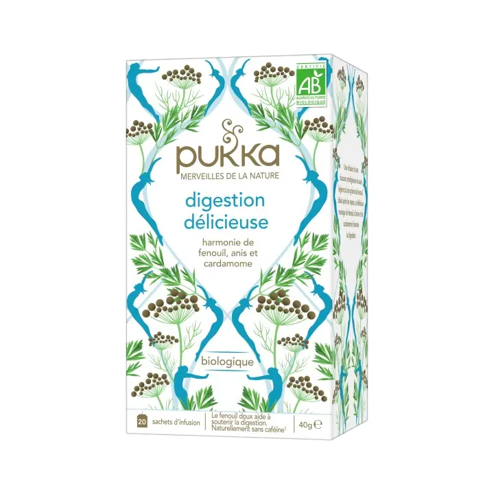 Infusion digestion délicieuse bio Pukka - boîte de 20 sachets