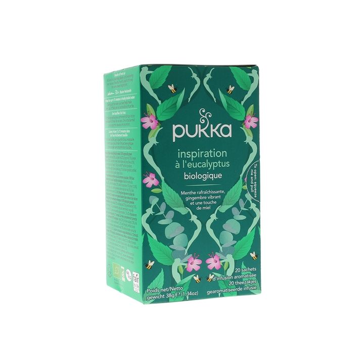 Tisane inspiration à l'eucalyptus biologique Pukka - boîte de 20 sachets