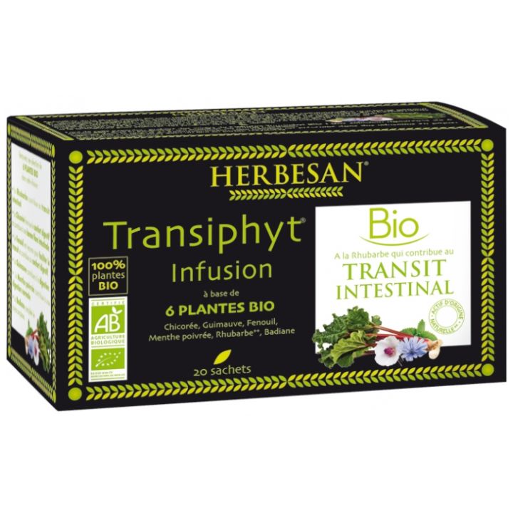 Transiphyt Infusion bio Herbesan - boîte de 20 sachets