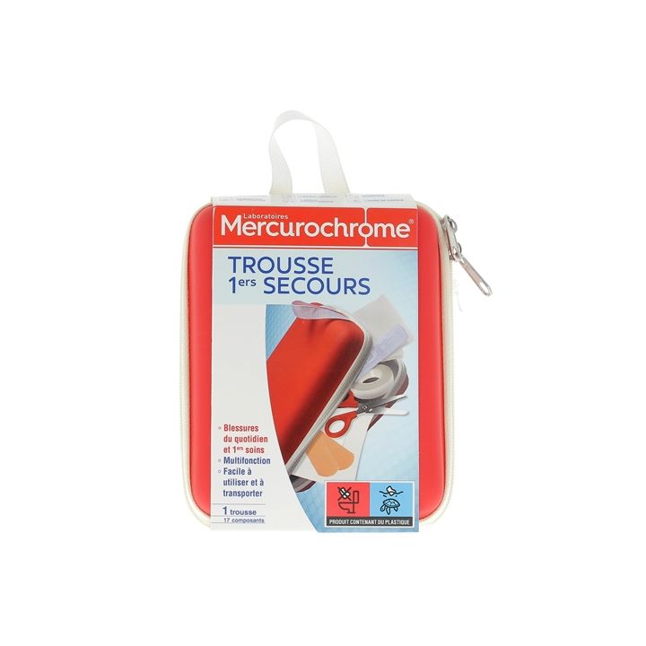 Trousse Premiers secours Mercurochrome - trousse contenant 17 produits