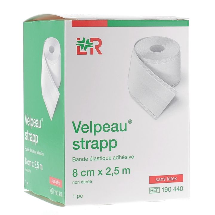 Velpeau Strapp Bande élastique adhésive Lohmann & Rausher - bande de 8cm x 2.5m