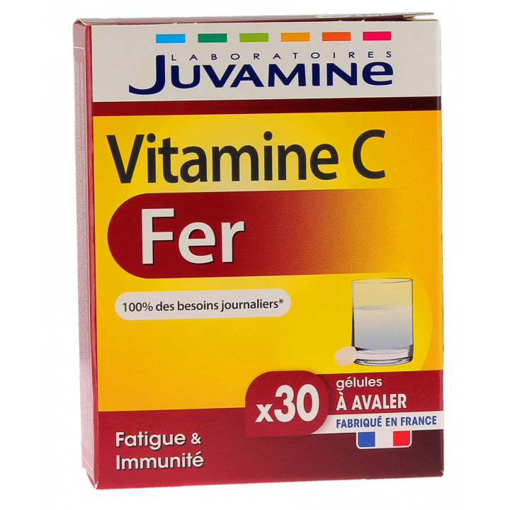 Vitamine C fer Juvamine - boîte de 30 gélules