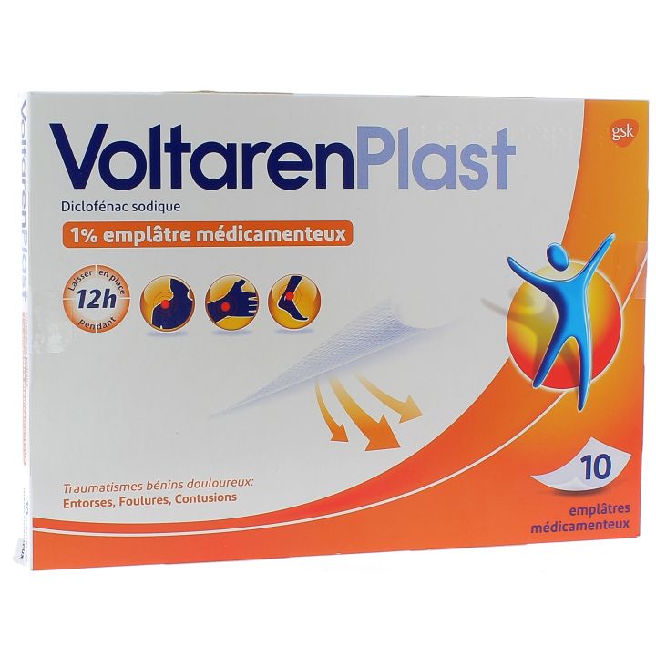 VoltarenPlast 1% - 10 emplâtres médicamenteux