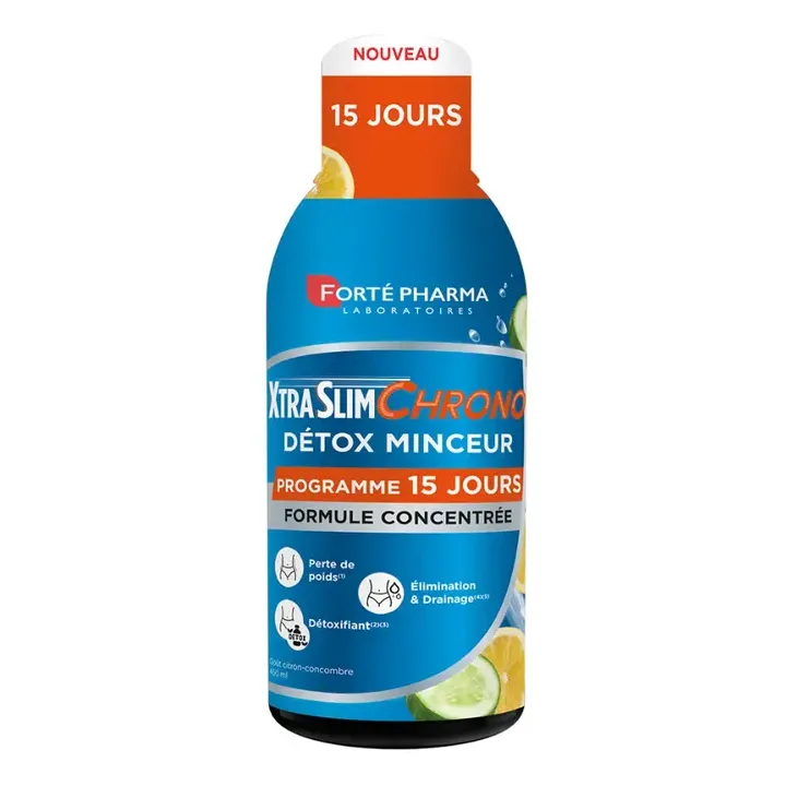 XtraSlim Chrono détox minceur Forté Pharma - bouteille de 450ml