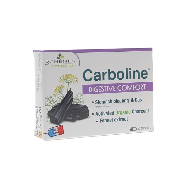 Carboline confort digestif Les 3 chênes - boite de 30 capsules