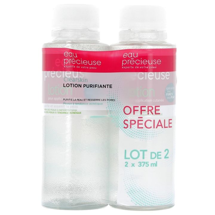 Eau précieuse lotion pour application cutanée - Lot de 2 flacons de 375 ml