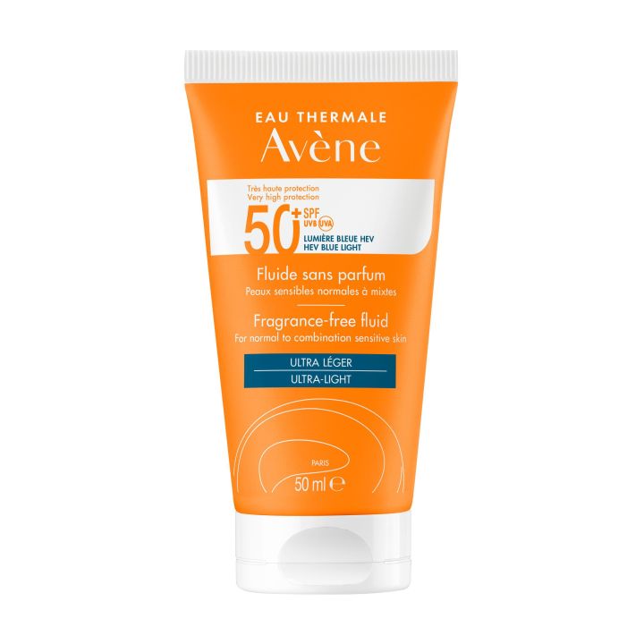 Fluide solaire sans parfum SPF 50+ Avène - flacon de 50 ml