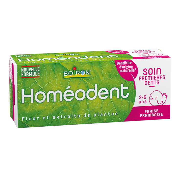 Homéodent soin premières dents 2-6 ans gel fraise framboise Boiron - tube de 50 ml