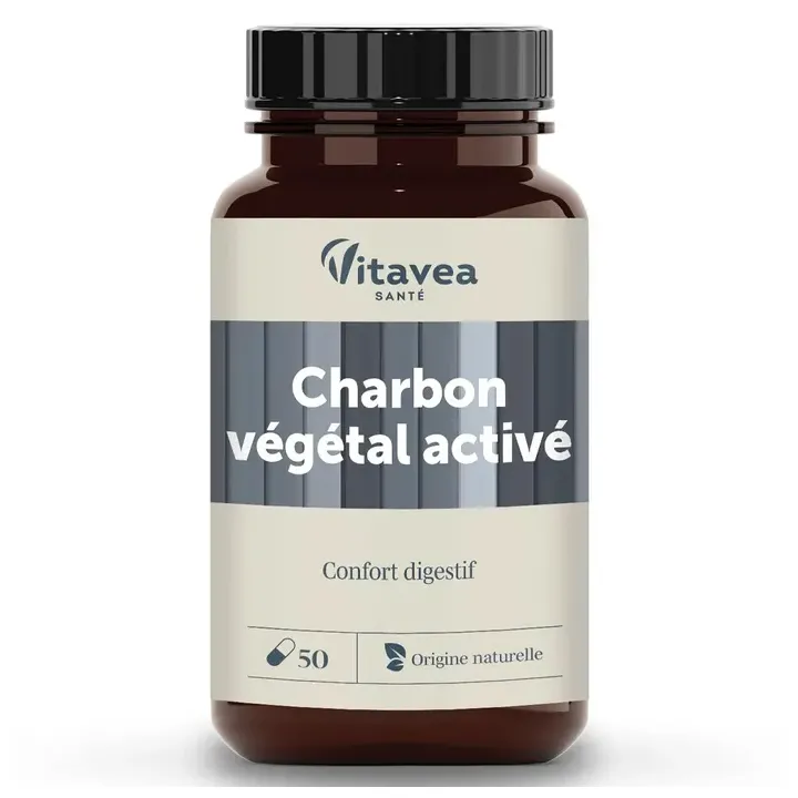 Charbon végétal activé Vitavea - boîte de 50 gélules