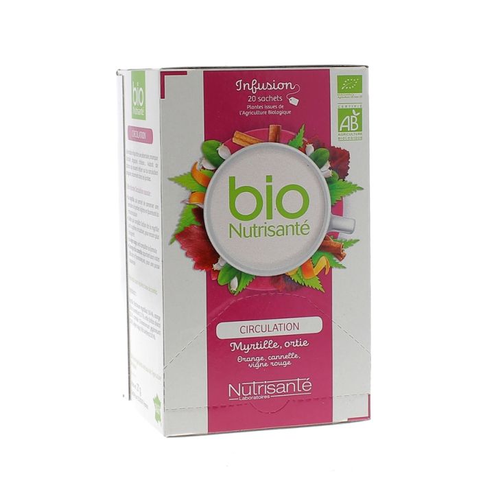 Infusion bien-être circulation BIO Nutrisanté - 20 sachets