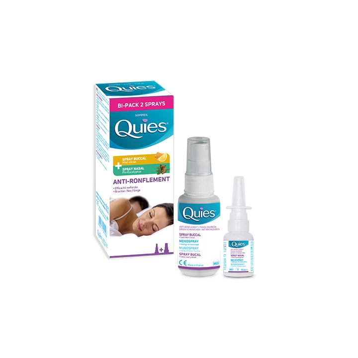 Quies Anti-Ronflement - spray nasal 15 ml + spray buccal 70 ml