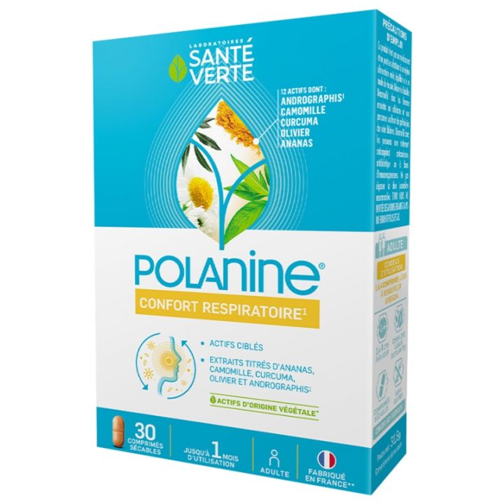 Polanine confort respiratoire Santé verte - boite de 30 comprimés