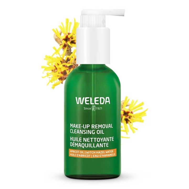 Huile nettoyante démaquillante bio Weleda - flacon-pompe de 150ml