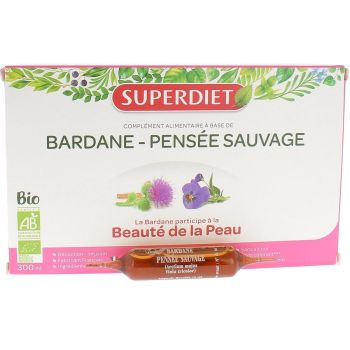 Bardane / Pensée Sauvage Bio Super Diet - 20 ampoules de 15 ml